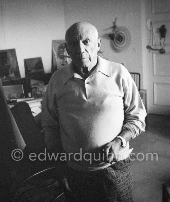 Pablo Picasso at Mas Notre-Dame-de-Vie, Mougins 1964. - Photo by Edward Quinn