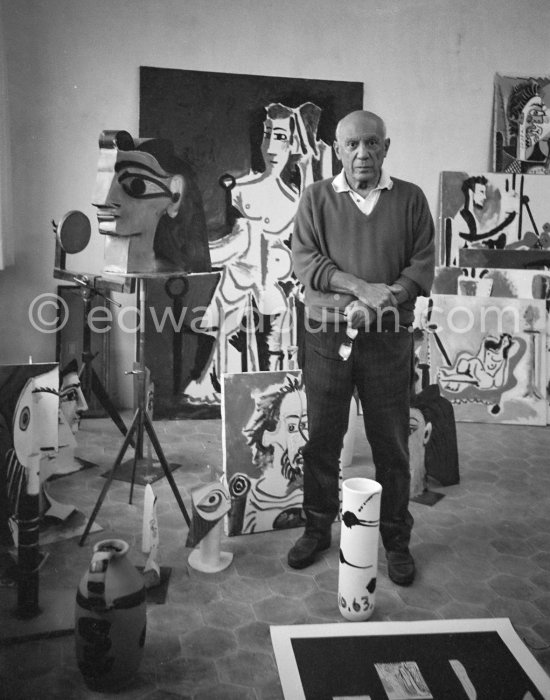 Pablo Picasso at Mas Notre-Dame-de-Vie, Mougins 1964. - Photo by Edward Quinn