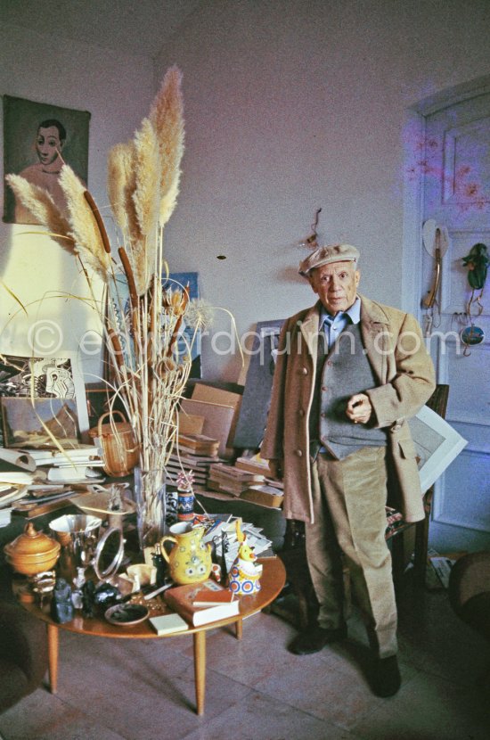Pablo Picasso at Mas Notre-Dame-de-Vie, Mougins 1965. First photos after surgery at British-American Hospital in Paris. - Photo by Edward Quinn