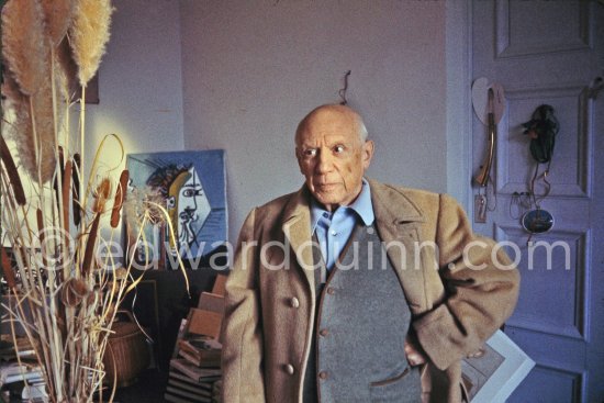 Pablo Picasso at Mas Notre-Dame-de-Vie, Mougins 1965. First photos after surgery at British-American Hospital in Paris. - Photo by Edward Quinn