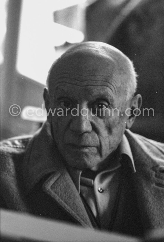 Pablo Picasso at Mas Notre-Dame-de-Vie, Mougins 1965. First photos after surgery at British-American Hospital in Paris. - Photo by Edward Quinn