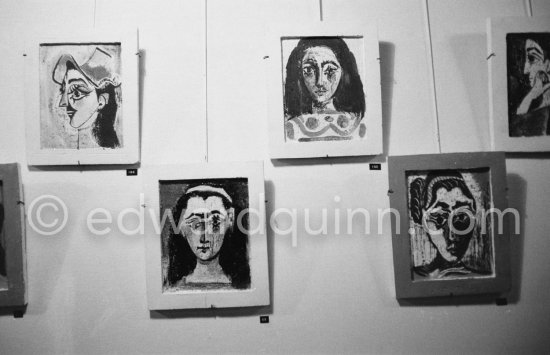 Exhibition "Vingt ans de Céramiques chez Madoura 1946-1966. Pablo Picasso". Vallauris 1966. - Photo by Edward Quinn