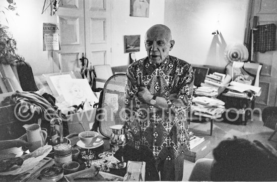 Pablo Picasso. Mas Notre-Dame-de-Vie, Mougins 1967. - Photo by Edward Quinn