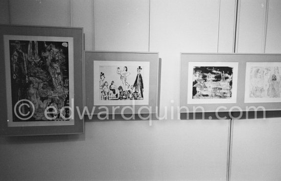 Exhibition "Pablo Picasso. 347 gravures récentes". 18.12.1968-1.2.1969. La Galerie Louise Leiris. 47, rue de Monceau, Paris 1968. - Photo by Edward Quinn