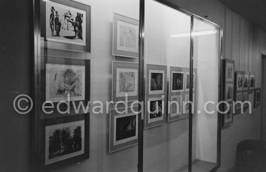 Exhibition "Pablo Picasso. 347 gravures récentes". 18.12.1968-1.2.1969. La Galerie Louise Leiris. 47, rue de Monceau, Paris 1968. - Photo by Edward Quinn