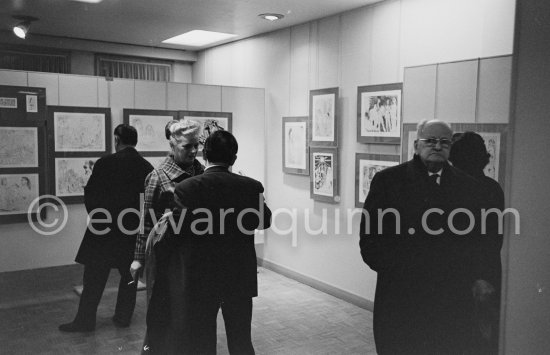 Hélène Parmelin. Exhibition "Pablo Picasso. 347 gravures récentes". 18.12.1968-1.2.1969. La Galerie Louise Leiris. 47, rue de Monceau, Paris 1968. - Photo by Edward Quinn