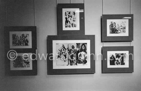 Exhibition "Pablo Picasso. 347 gravures récentes". 18.12.1968-1.2.1969. La Galerie Louise Leiris. 47, rue de Monceau, Paris 1968. - Photo by Edward Quinn