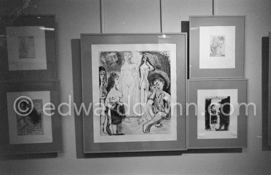 Exhibition "Pablo Picasso. 347 gravures récentes". 18.12.1968-1.2.1969. La Galerie Louise Leiris. 47, rue de Monceau, Paris 1968. - Photo by Edward Quinn