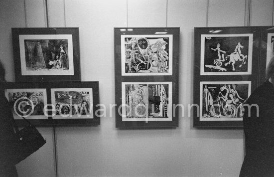 Exhibition "Pablo Picasso. 347 gravures récentes". 18.12.1968-1.2.1969. La Galerie Louise Leiris. 47, rue de Monceau, Paris 1968. - Photo by Edward Quinn