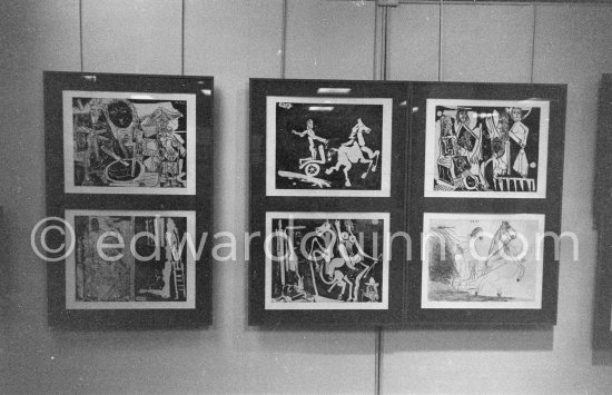 Exhibition "Picasso. 347 gravures récentes". 18.12.1968. - 1.2.1969. La Galerie Louise Leiris. 47, rue de Monceau, Paris 1968. - Photo by Edward Quinn
