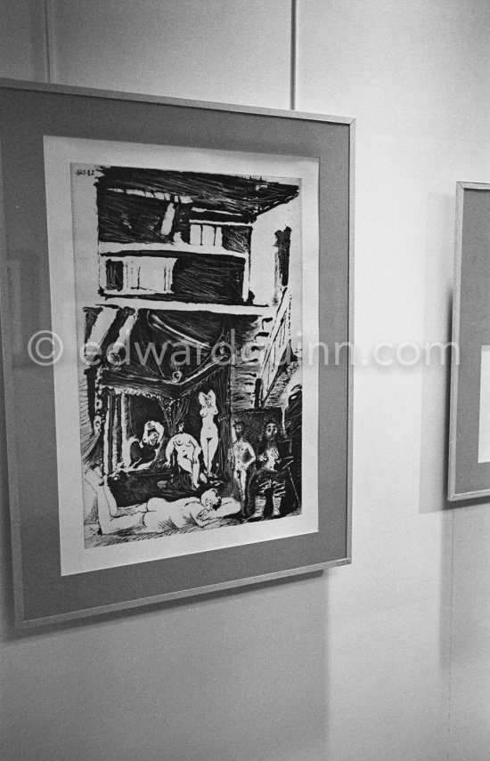 Exhibition "Pablo Picasso. 347 gravures récentes". 18.12.1968-1.2.1969. La Galerie Louise Leiris. 47, rue de Monceau, Paris 1968. - Photo by Edward Quinn