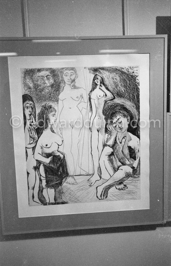 Exhibition "Pablo Picasso. 347 gravures récentes". 18.12.1968-1.2.1969. La Galerie Louise Leiris. 47, rue de Monceau, Paris 1968. - Photo by Edward Quinn