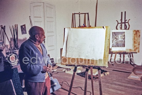 Pablo Picasso at Mas Notre-Dame-de-Vie, Mougins 1969. - Photo by Edward Quinn