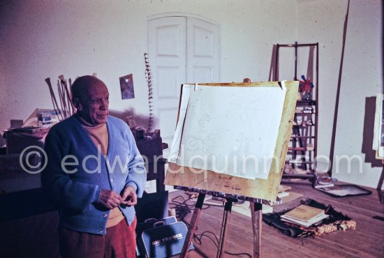 Pablo Picasso at Mas Notre-Dame-de-Vie, Mougins 1969. - Photo by Edward Quinn