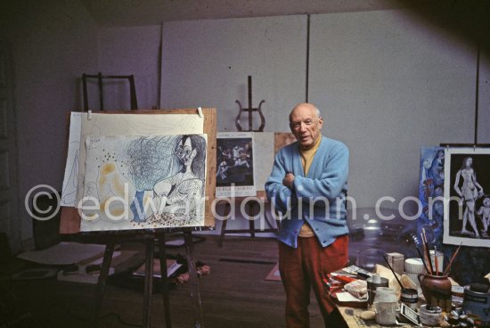 Pablo Picasso at Mas Notre-Dame-de-Vie, Mougins 1969. - Photo by Edward Quinn