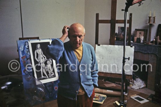 Pablo Picasso at Mas Notre-Dame-de-Vie, Mougins 1969. - Photo by Edward Quinn