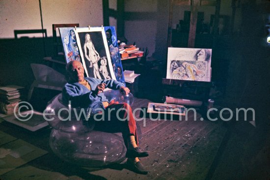 Pablo Picasso at Mas Notre-Dame-de-Vie, Mougins 1969. - Photo by Edward Quinn