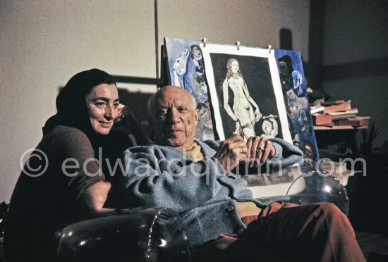 Pablo Picasso and Jacqueline. Mas Notre-Dame-de-Vie, Mougins 1969. - Photo by Edward Quinn
