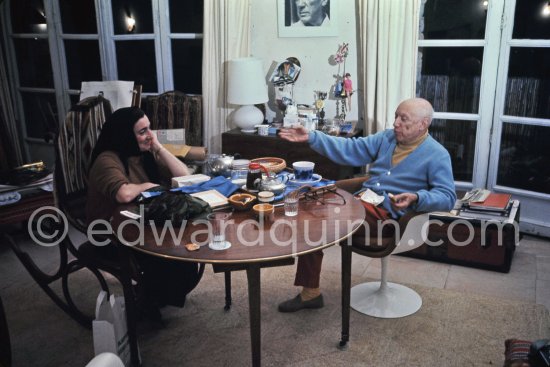 Pablo Picasso and Jacqueline. Mas Notre-Dame-de-Vie, Mougins 1969. - Photo by Edward Quinn
