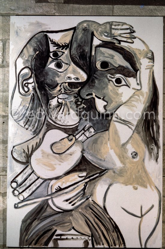Exhibition "Pablo Picasso 1969-1970" (Avignon I), Palais des Papes, Avignon, 1.5.-30.9.1970. - Photo by Edward Quinn