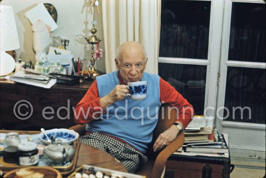 Pablo Picasso at Mas Notre-Dame-de-Vie, Mougins 1970. - Photo by Edward Quinn
