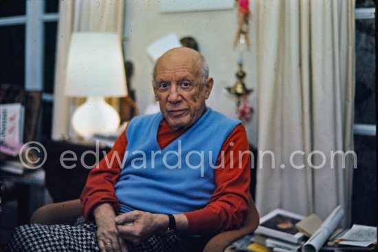 Pablo Picasso at Mas Notre-Dame-de-Vie, Mougins 1970. - Photo by Edward Quinn