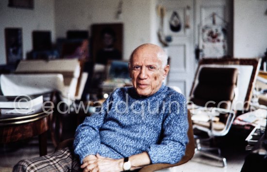 Pablo Picasso at Mas Notre-Dame-de-Vie, Mougins Nov. 1971. - Photo by Edward Quinn