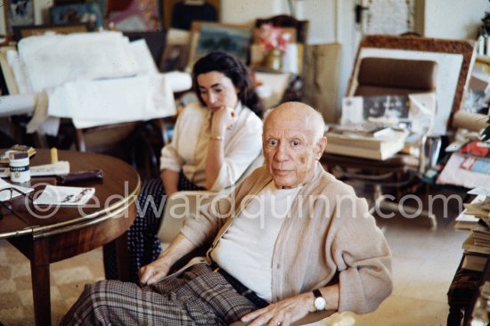 Pablo Picasso at Mas Notre-Dame-de-Vie, Mougins 1971. (Dating on the basis of Pablo Picasso_125I_0003_Colorbox) - Photo by Edward Quinn