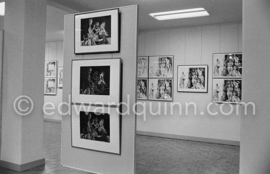 Exposition "Pablo Picasso. 156 Gravures récentes", Galerie Louise Leiris, 24.1.-24.2.1973. Paris 1973. - Photo by Edward Quinn