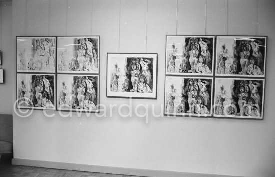 Exposition "Pablo Picasso. 156 Gravures récentes", Galerie Louise Leiris, 24.1.-24.2.1973. Paris 1973. - Photo by Edward Quinn