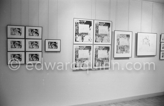 Exposition "Pablo Picasso. 156 Gravures récentes", Galerie Louise Leiris, 24.1.-24.2.1973. Paris 1973. - Photo by Edward Quinn