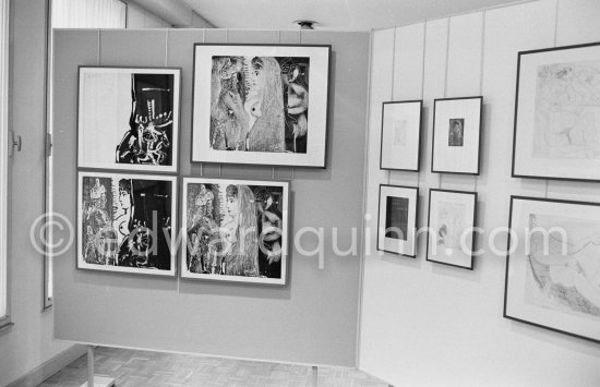 Exposition "Pablo Picasso. 156 Gravures récentes", Galerie Louise Leiris, 24.1.-24.2.1973. Paris 1973. - Photo by Edward Quinn
