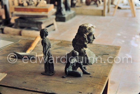 Studio de la sculpture. Ground floor, Mas Notre-Dame-de-Vie, Mougins 1974. (Photographed after Pablo Picasso’s death.) - Photo by Edward Quinn