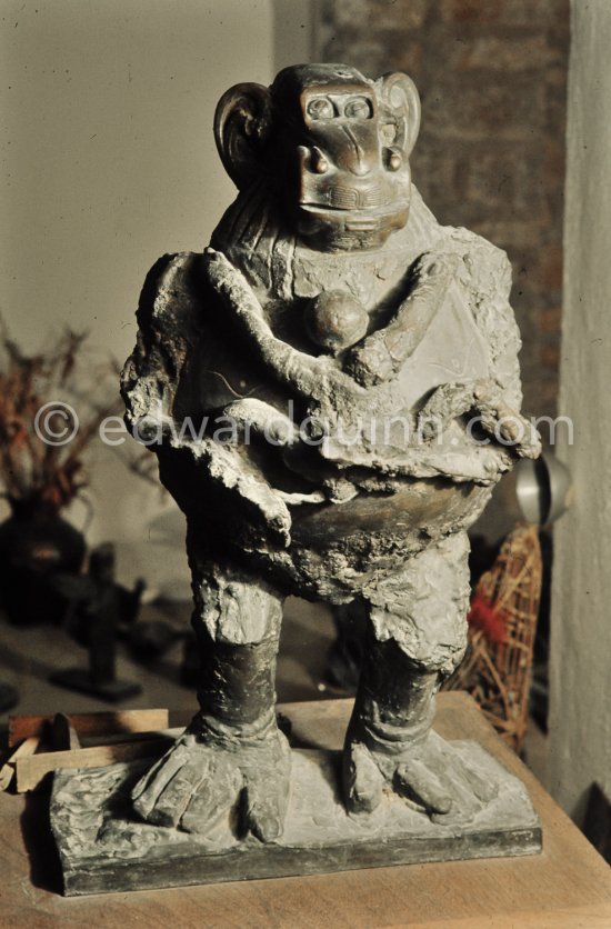 Studio de la sculpture. Ground floor, Mas Notre-Dame-de-Vie, Mougins 1974. (Photographed after Pablo Picasso’s death.) - Photo by Edward Quinn