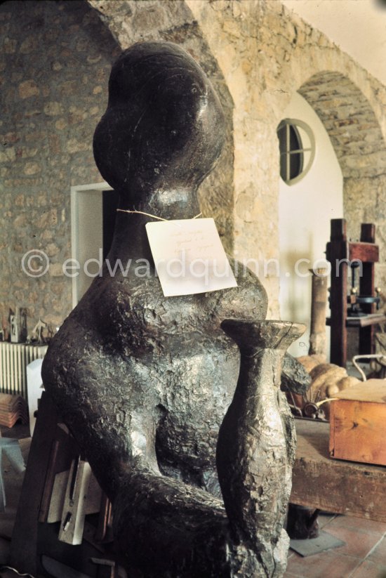 Studio de la sculpture. Ground floor, Mas Notre-Dame-de-Vie, Mougins 1974. (Photographed after Pablo Picasso’s death.) - Photo by Edward Quinn