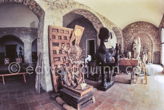 Studio de la sculpture. Ground floor, Mas Notre-Dame-de-Vie, Mougins 1974. (photographed after Pablo Picasso's death) - Photo by Edward Quinn