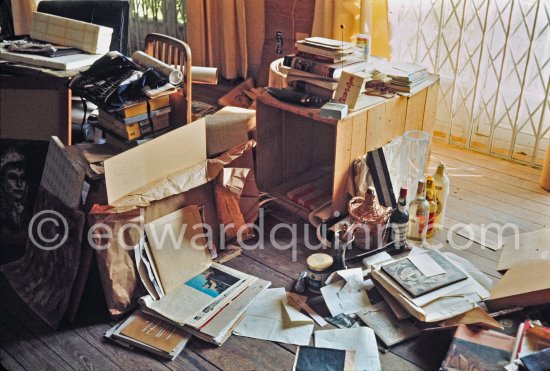 Studio de la sculpture. Ground floor, Mas Notre-Dame-de-Vie, Mougins 1974. - Photo by Edward Quinn