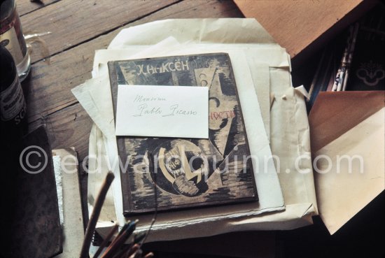 Studio de la sculpture. Ground floor, Mas Notre-Dame-de-Vie, Mougins 1974. - Photo by Edward Quinn