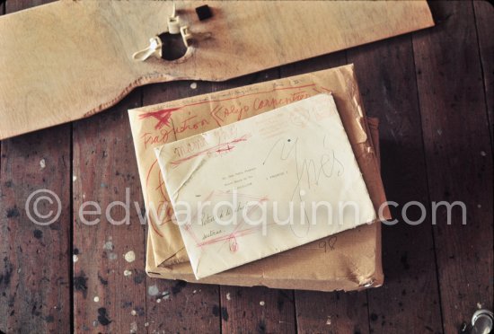 Studio de la sculpture. Ground floor, Mas Notre-Dame-de-Vie, Mougins 1974. - Photo by Edward Quinn