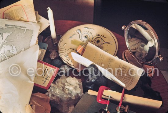Studio de la sculpture. Ground floor, Mas Notre-Dame-de-Vie, Mougins 1974. - Photo by Edward Quinn