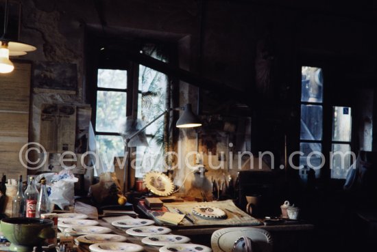 Madoura pottery with Pablo Picasso ceramics editions, Vallauris, date unknown, about 1978. - Photo by Edward Quinn