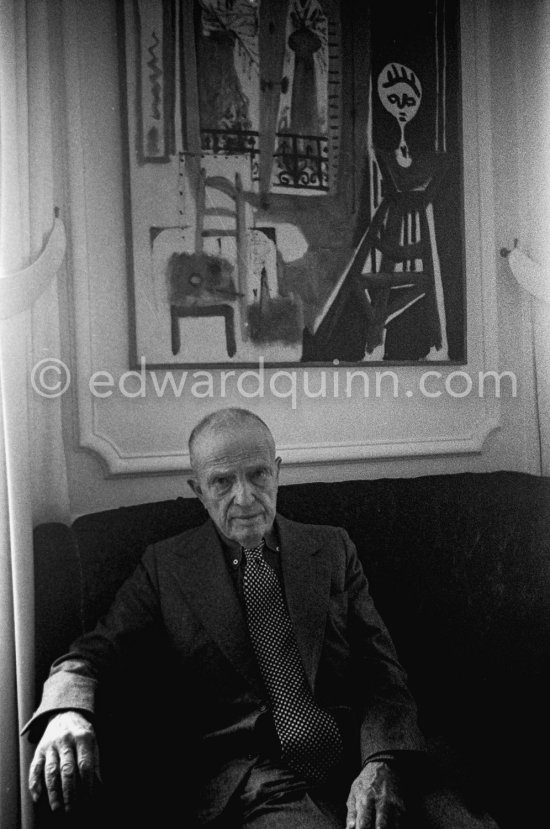 Michel Leiris, French Writer, husband Of Louise Leiris (Galérie Louise Leiris). Paris 1983 - Photo by Edward Quinn