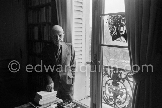 Michel Leiris, French writer, husband of Louise Leiris (Galérie Louise Leiris). Paris 1983 - Photo by Edward Quinn