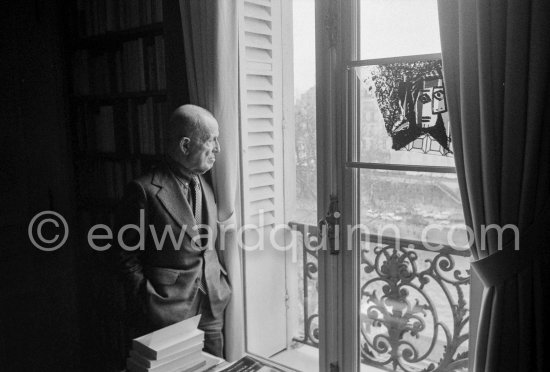 Michel Leiris, French writer, husband of Louise Leiris (Galérie Louise Leiris). Paris 1983 - Photo by Edward Quinn