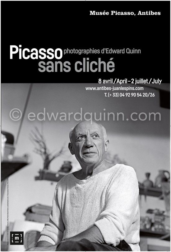 Poster Exhibition "Pablo Picasso sans Cliché", Musée Pablo Picasso, Antibes 2017 - Photo by Edward Quinn