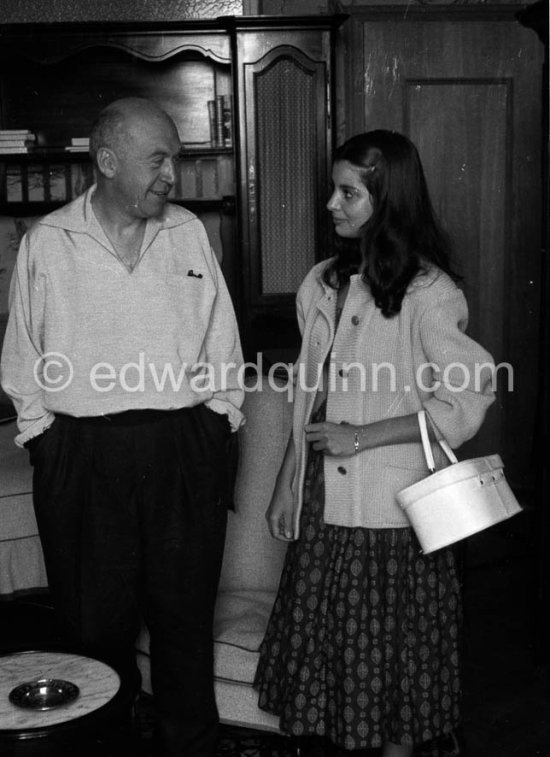 Otto Preminger and Jacqueline Sassard. Cannes 1956. - Photo by Edward Quinn