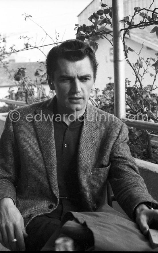 Edmund Purdom. Filming of "La Fayette". Nice 1961. - Photo by Edward Quinn