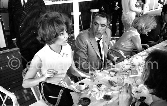 Anthony Quinn and Irina Demick. Cannes 1964. - Photo by Edward Quinn