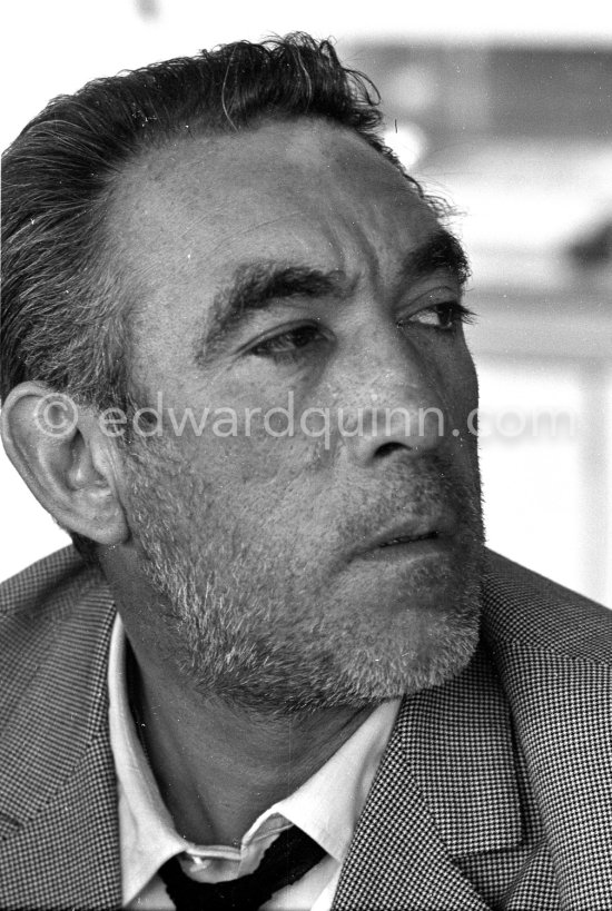 Anthony Quinn. Cannes 1964. - Photo by Edward Quinn