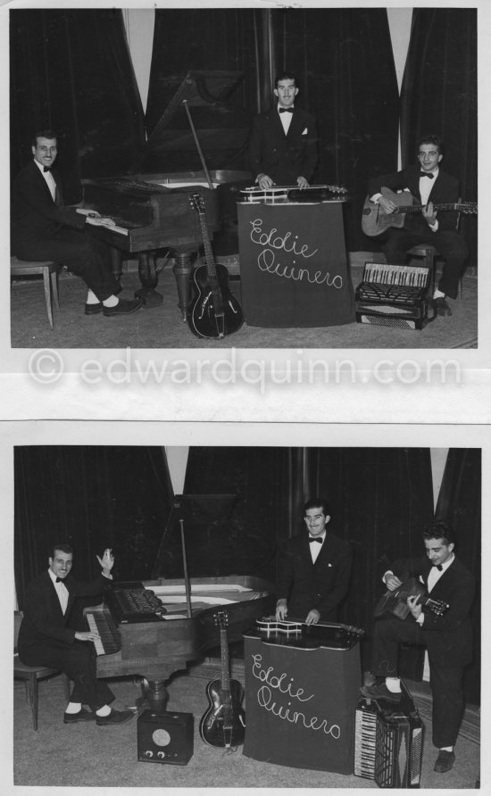 Edward Quinn as "Eddy Quinero, le célèbre guitariste électrique". Monaco, about 1948. - Photo by Edward Quinn